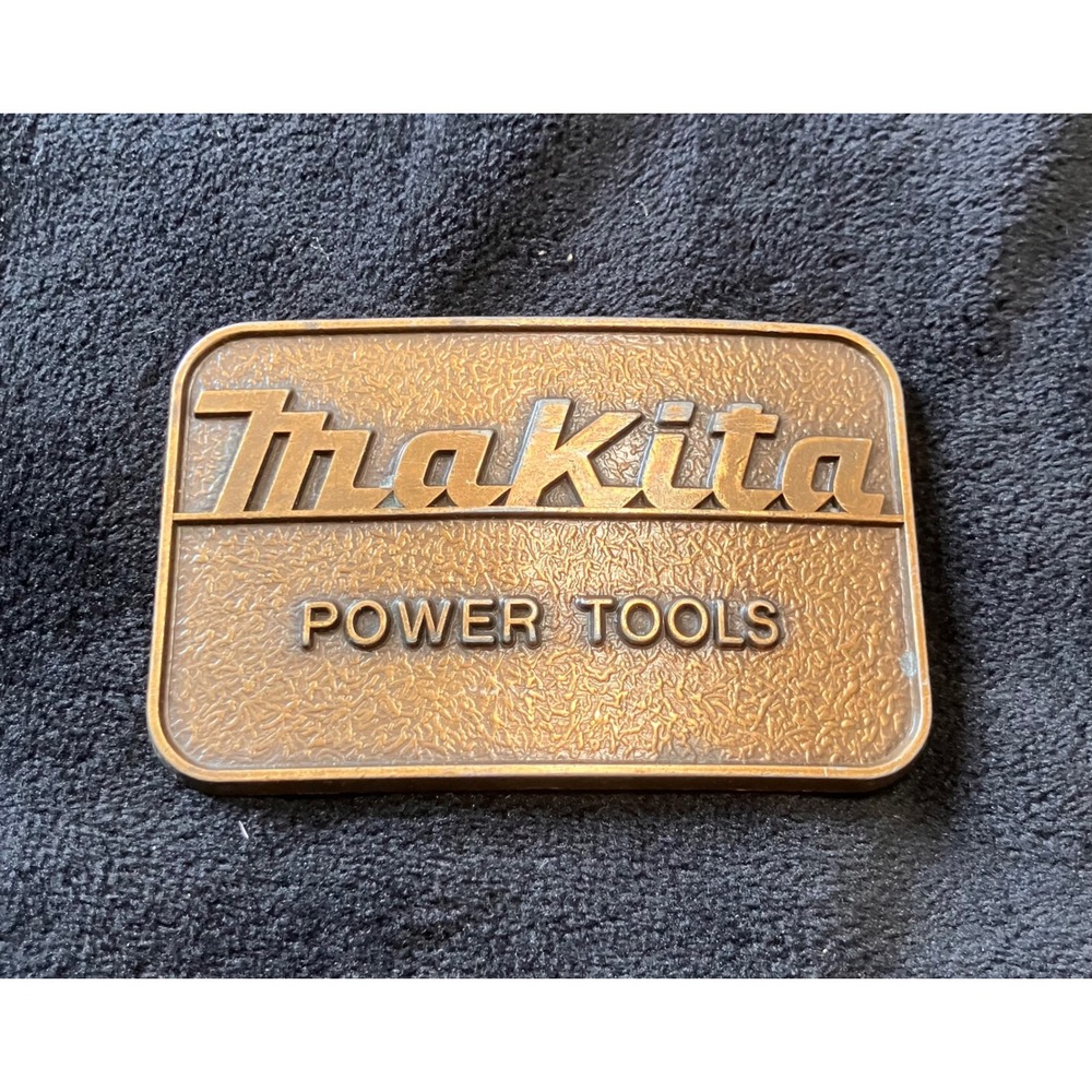 Makita Belt Buckle Mens OS Bronze Vintage Power Tools Logo USA Made